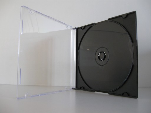 Pudełka CD x 1 SLIM na płyty czarne HQ 50 szt