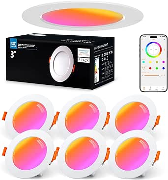 Oprawa oczko sufitowe RGB kolorowe, biały zimny 70-85mm Bluetooth VARICART