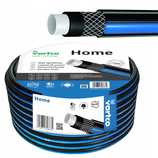 ШЛАНГ VARTCO HOME 4-СЛОЙНЫЙ САДОВЫЙ ШЛАНГ 25 БАР 1/2'''' 30М ПОЛЬСКИЙ ПРОДУКТ