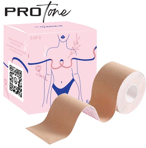 Оригинальная моделирующая ЛЕНТА ProTone для подъема груди отжимания 5м + 10 пластырей
