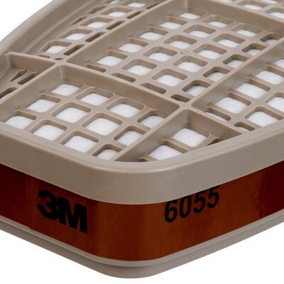 3M 6055 Угольный фильтр А2, комплект 2 шт.
