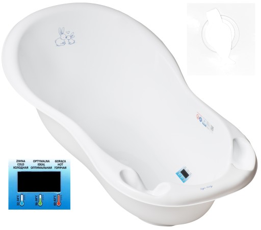 BATHBATH 102 LARGE LUX ТЕРМОМЕТР ДЛЯ ВАННЫ с ПРОБКОЙ белый