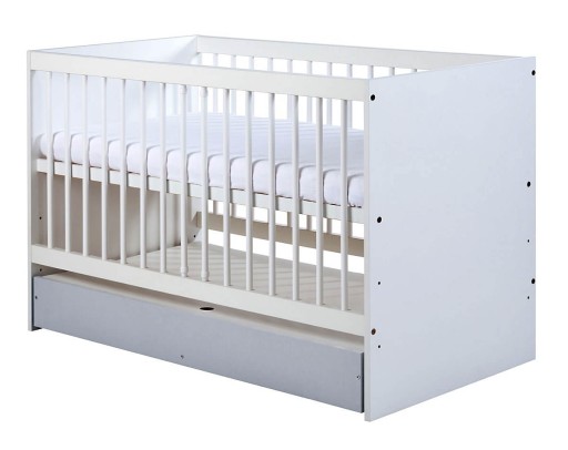 DALIA GREY COT KLUPŚ CONTAINER 140 + матрас