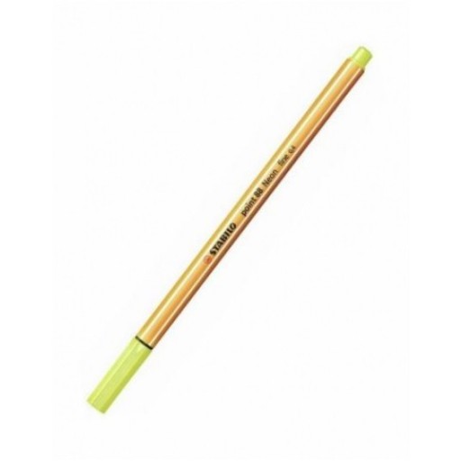 Тонкая подводка STABILO Point 88 NEON, желтая