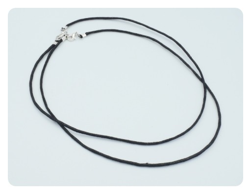 Naszyjnik sznurkowy czarny 1,5 mm