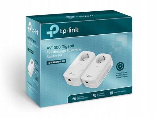 Сетевой передатчик Power Line TP-Link TL-PA8010P KIT AV1300