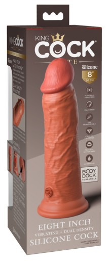 King Cock Elite 8 Силиконовый двойной с вибрацией