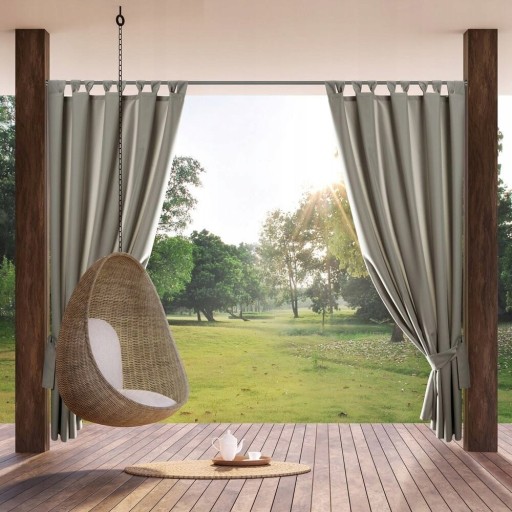 Водонепроницаемая садовая занавеска Terrace 155 x 240 Dark Beige на RZ Brace