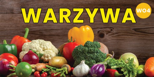BANER REKLAMOWY 2x1 WARZYWA OWOCE gotowe wzory plandeka