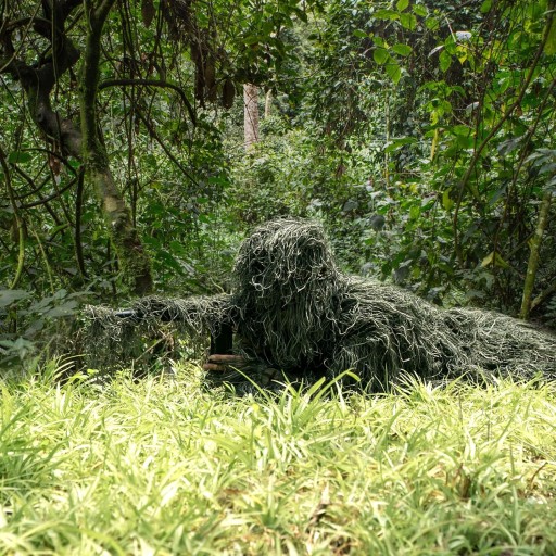 НАБОР ДЛЯ ВЫЖИВАНИЯ ОХОТНИЧЕГО КАМУФЛЯЖА КАМУФЛЯЖНЫЙ КОСТЮМ 5 В 1 GHILLIE