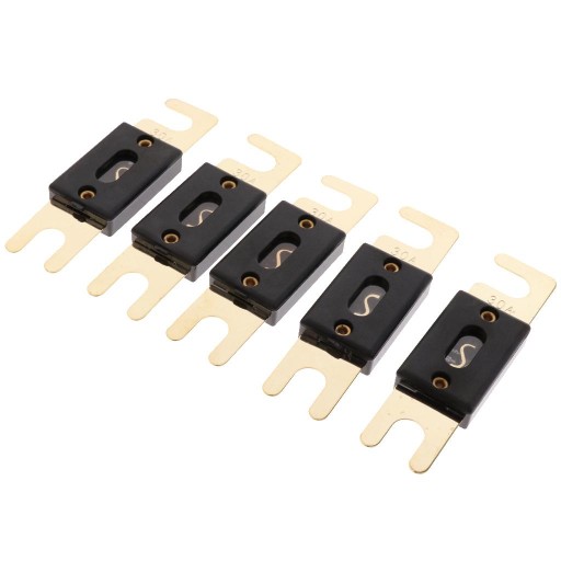 wkv-Great Performance 5 Pcs Car Auto ANL Gold Plated 30A 32V