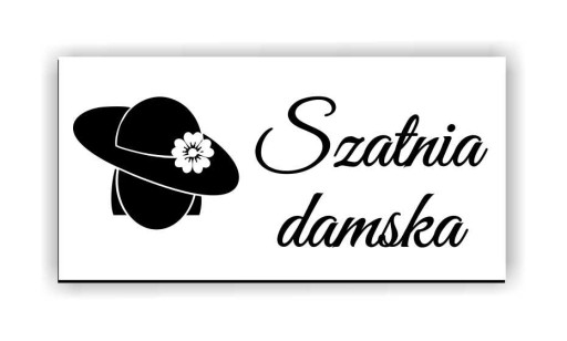 TABLICZKA na drzwi SZATNIA toaleta WC 20x10 cm