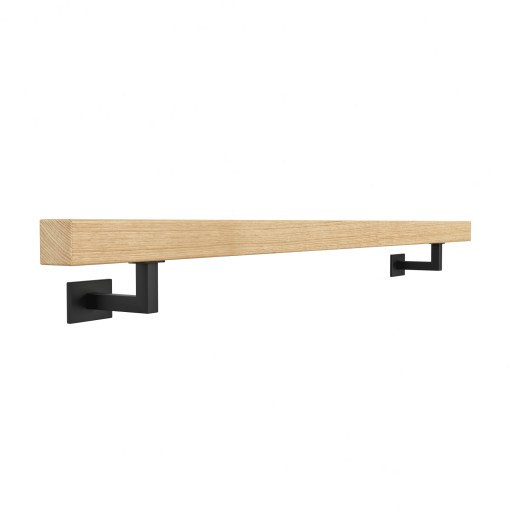 Poręcz ścienna drewniana dębowa dąb lakier 80cm
