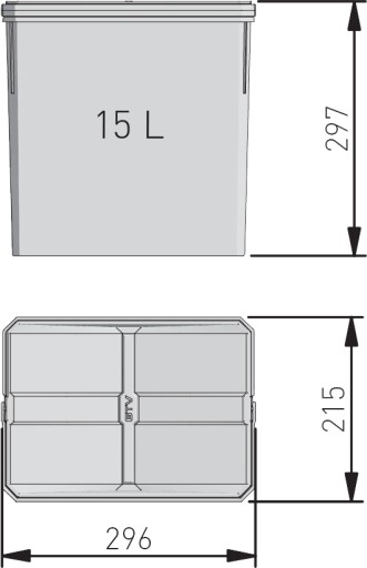 Набор корзин AxiSpace с частицами графена 4X15L