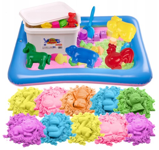 BibiMoon Kinetic Sand 10 кг НАБОР ФОРМ ДЛЯ ПЕСОЧНИЦЫ