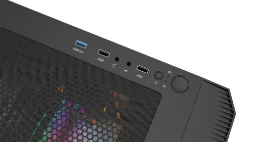 Новый корпус для ПК Krux Gaming Midi Tower с стеклом H. Vortex Glass, 2 вентилятора RGB