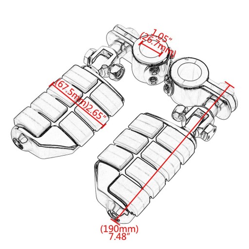 PODNÓŻKI PODESTY SPACERÓWKI NA GMOLE 25,4 mm 1 CAL