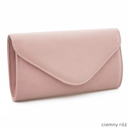 Женский клатч ELISE из экологичной замши с ремешком C. PINK