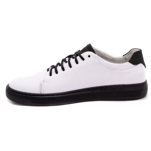 BUTY MĘSKIE CASUAL SKÓRA POLSKIE 2109C BIAŁE 40