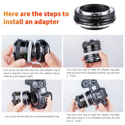 CANON FD для CANON EOS R RF адаптер RP R3 R5 R6 R8 R50 K&F