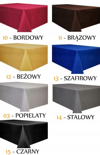 OBRUS PLAMOODPORNY 90x100 DESZCZYK KOLORY NA STÓŁ ŁAWĘ + SERWETKA GRATIS !