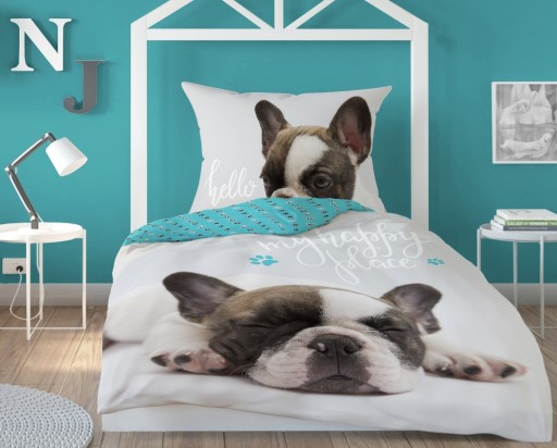 молодежное постельное белье 140x200 DOG DOGS DOG BULLDOG