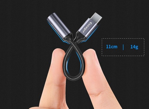 ADAPTER AUDIO AUX PRZEJŚCIÓWKA SŁUCHAWKI USB-C JACK 3.5mm DAC TYP-C ESSAGER
