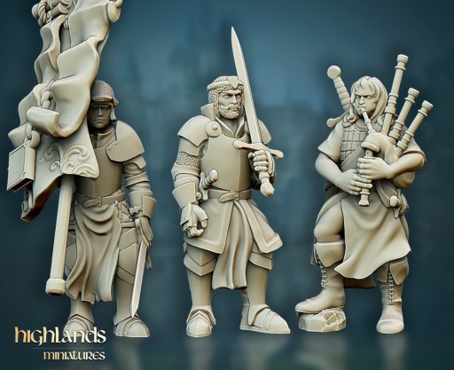 Квестовые рыцари пешком CMD -Highlands Miniatures