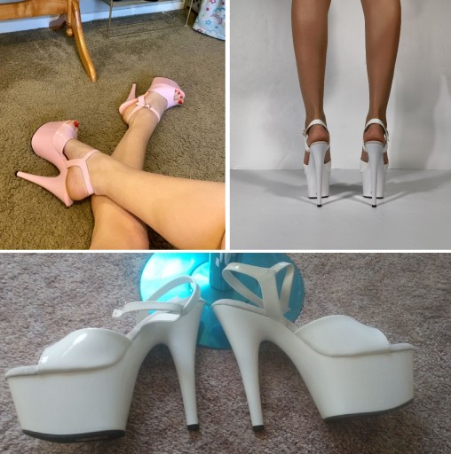ЖЕНСКИЕ ТУФЛИ НА ПЛАТФОРМЕ, СЕКСУАЛЬНЫЕ БЕЛЫЕ ВЫСОКИЕ ТУФЛИ SexyHeels, размер 37