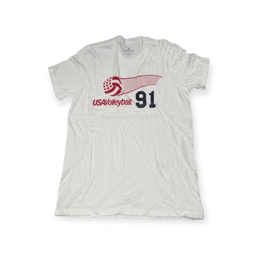 Adidas USA Volleyball 91 M белая мужская футболка