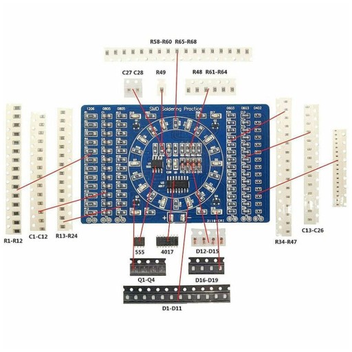 Учимся паять SMD-схемы — колесо фортуны DIY KIT
