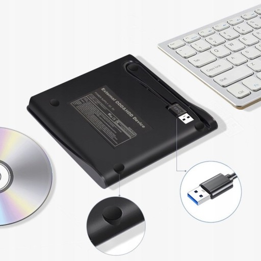 ВНЕШНИЙ ПРИВОД ДЛЯ ЗАПИСИ CD-R/DVD-ROM/RW ПОРТАТИВНЫЙ ПРОИГРЫВАТЕЛЬ USB 3.0