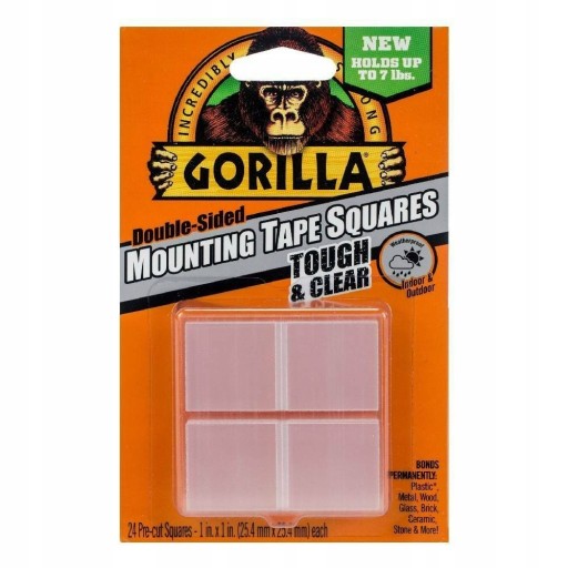 ЛЕНТА ДВУХСТОРОННЯЯ ПРОЗРАЧНАЯ GORILLA 1,5Мх25,4ММ