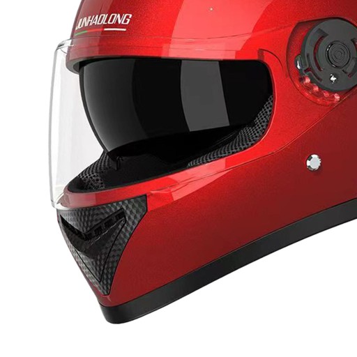 Kask motocyklowy integralny/rower miejski czerwony
