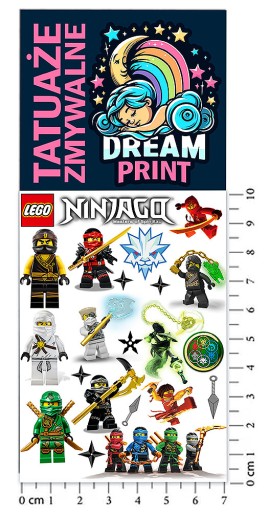 МОЮЩИЕСЯ ДЕТСКИЕ ТАТУ ОРИГИНАЛЬНЫЕ ОБРАЗЦЫ LEGO NINJAGO