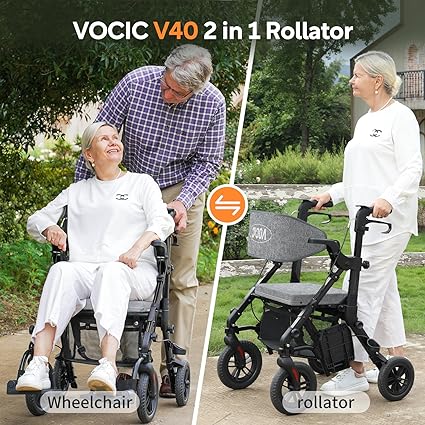 VOCIC Rollator СКЛАДНАЯ БАЛКОННАЯ КОЛЯСКА-КОЛЯСКА ДЛЯ РЕАБИЛИТАЦИИ ДЛЯ ПОЖИЛЫХ