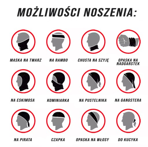 !! WYPRZEDAŻ SKLEPU!! Kominiarka motocyklowa kominek chusta komin POLSKA