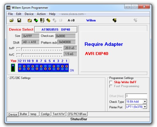 Адаптер MCS-51 и плата AVR DIP20/40 UFP 6.03 std