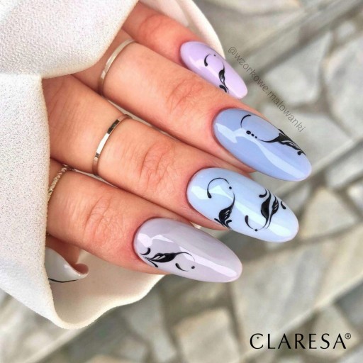 4 гибридных лака Claresa БЕЛЫЙ ЧЕРНЫЙ База Топ