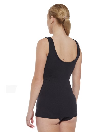BRUBECK DAMSKA KOSZULKA TERMOAKTYWNA BEZ RĘKAWÓW COMFORT MERINO CZARNY S