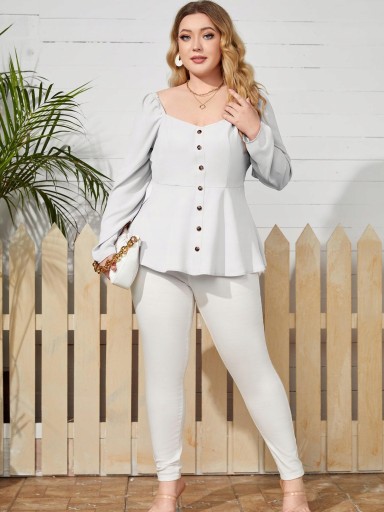 SHEIN ЭЛЕГАНТНАЯ БЕЛАЯ КЛАССИЧЕСКАЯ БЛУЗКА 44 XXL 44 XXL