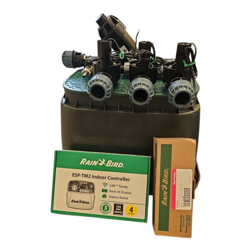 Zestaw Rain Bird HV 3 sekcje z filtrem Sterownik TM2 Czujnik deszczu PE 32
