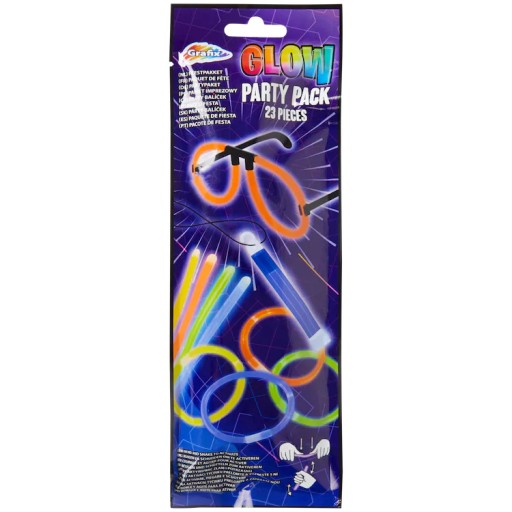 НАБОР GLOW PARTY, СВЕТЯЩИЕСЯ ФЛУОРЕСЦЕНТНЫЕ БРАСЛЕТЫ, МИКС + ЗАЖИМЫ 30