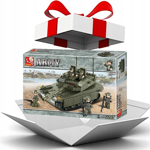 Кирпичи Танк МЕРКАВА РАЗРУШИТЕЛЬ Военный 5 фигурок +2 LEGO ОРУЖИЯ
