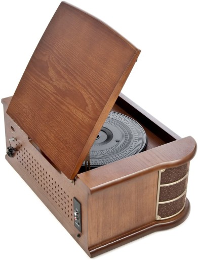 РЕТРО ПРОИГРЫВАТЕЛЬ РЕТРО FM РАДИО USB MP3 CD AUX ВИНИЛОВЫЙ МАГНИТОФОН КАССЕТНЫЙ