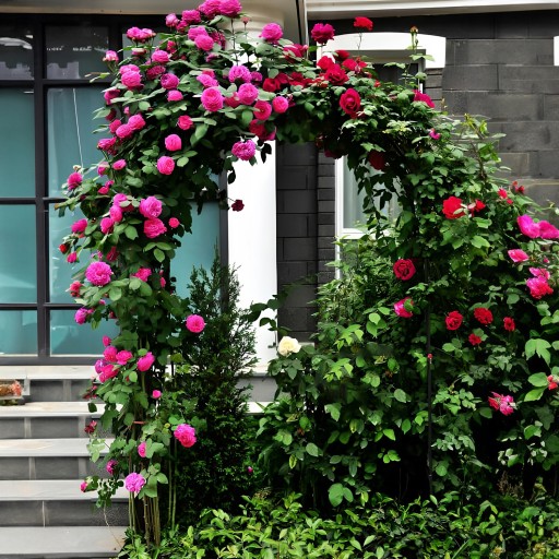 Metalowa Pergola Ogrodowa do róż Podpora do Roślin Stabilna Czarna 260 cm