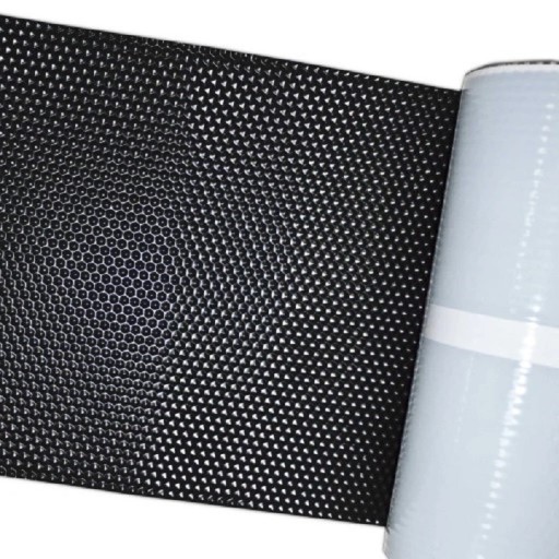 Taśma kominowa FORTIS AL 3D RAL 9005 czarna / rolka 5mb