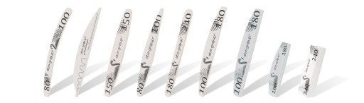 Пилочка для ногтей Aba Group Crescent 100/180 Standard 100 шт. Серая