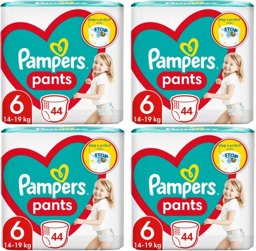 PAMPERS БРЮКИ 6 ПОДГУЗНИКОВ БРЮКИ 176 ШТ.