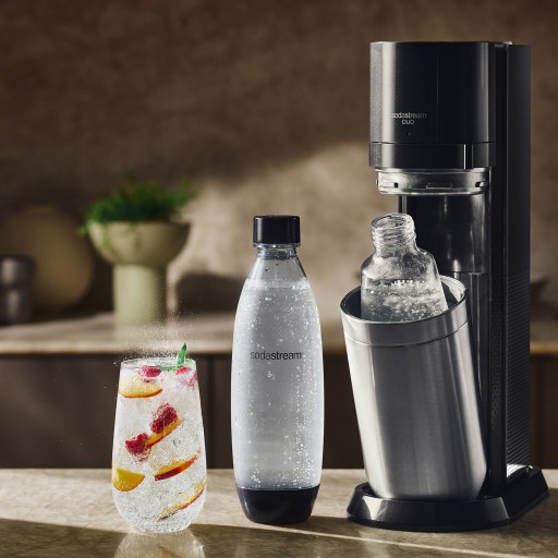 SODASTREAM DUO ВОДНЫЙ САУРАТОР | 2x БУТЫЛКА 1 Л + 2x КАРТРИДЖ + СИРОПЫ